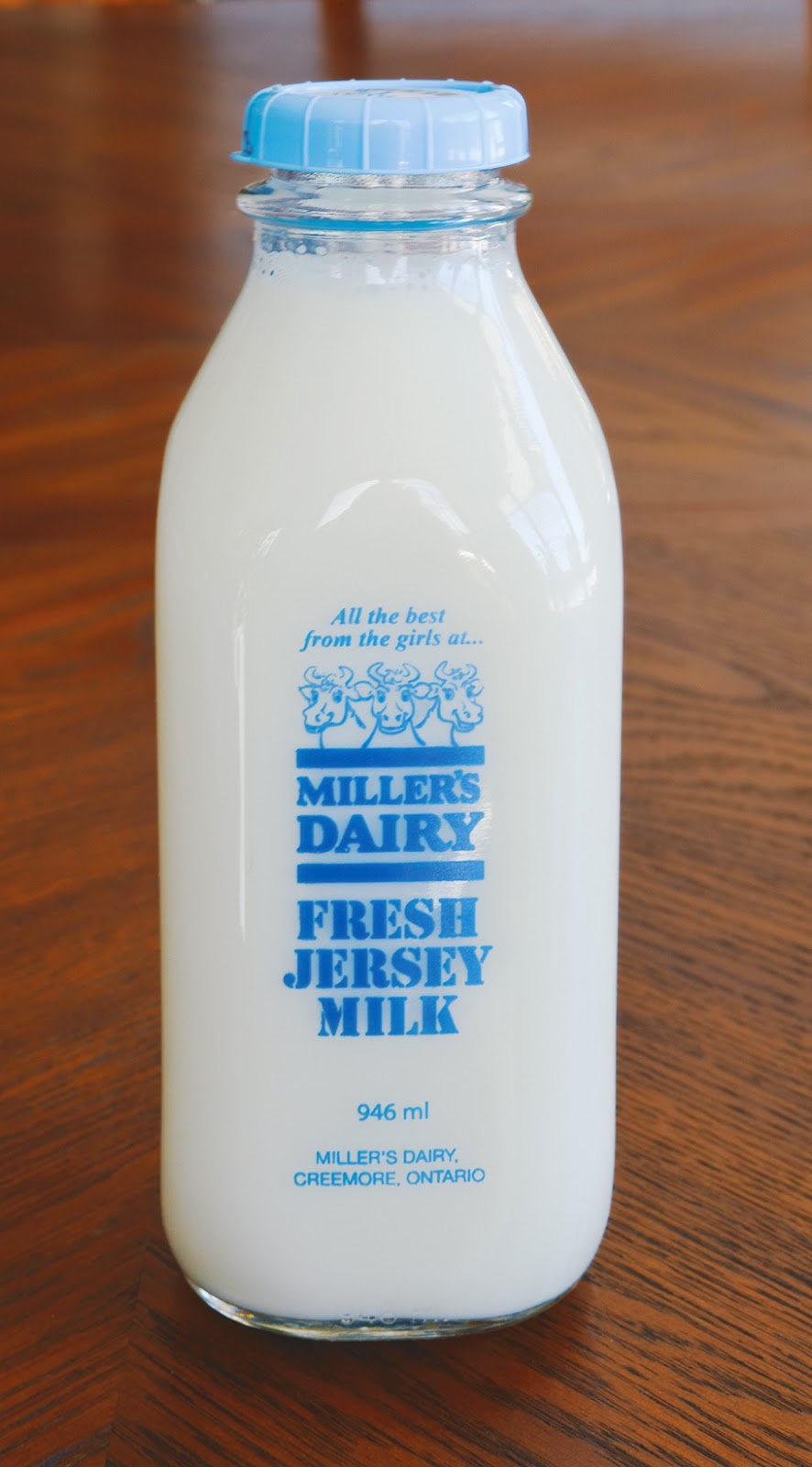 Miller's Dairy 1% Milk, 1L GLASS Bottle