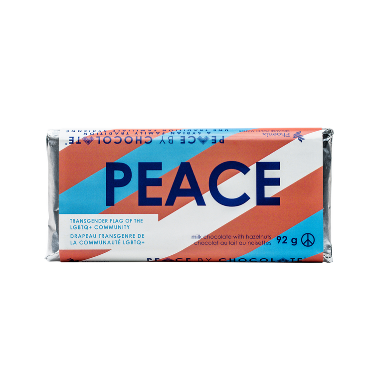 PEACE By Chocolate Pride Bar 92g - Milk Chocolate with Hazelnuts