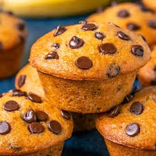Banana Bread muffin w/ Chocolate Chips (GLUTEN FREE & VEGAN)