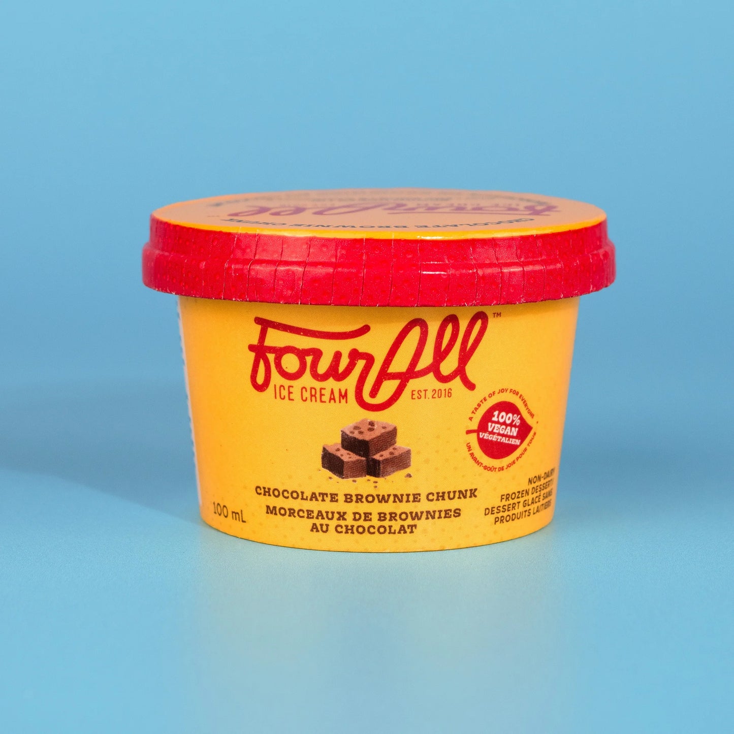 Four All Ice Cream, VEGAN Brownie Chunk MINI