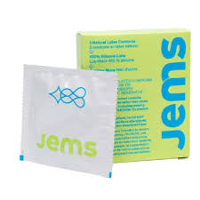 Jems, Natural Latex Ultra Thin Condoms, 3 Pack
