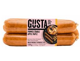 GUSTA, Vegan Sausages, Apple Maple