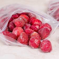 FROZEN Strawberries, 1lb bag, SHELDON'S Berries