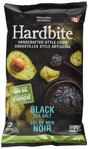 Hardbite Avocado Oil Kettle Chips, Black Salt