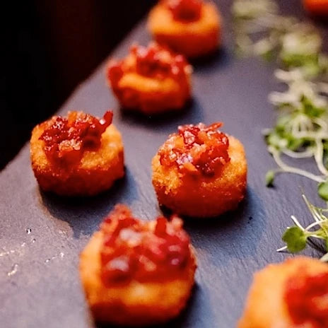 Gourmet Chef At Your Table, MAC N' CHEESE BITES with Bacon Jam