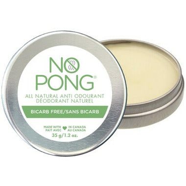 No Pong, LOW FRAG. Baking Soda Free - All Natural Deodorant TIN