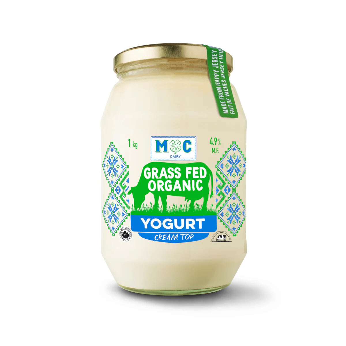 MC Dairy Organic, Grass Fed YOGURT, 4.9%