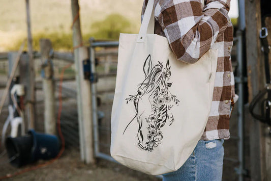 Your Green Kitchen TOTE, Floral Horse
