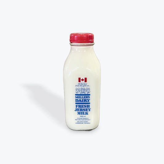 Miller's Dairy 2% Milk, 1L GLASS Bottle