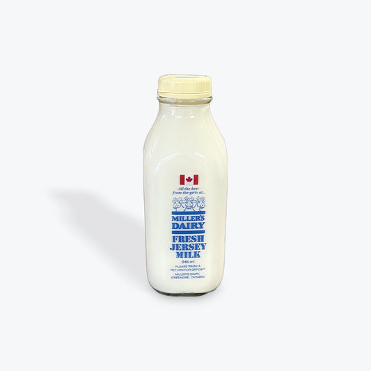 Miller's Dairy 35% Cream, 1L GLASS Bottle