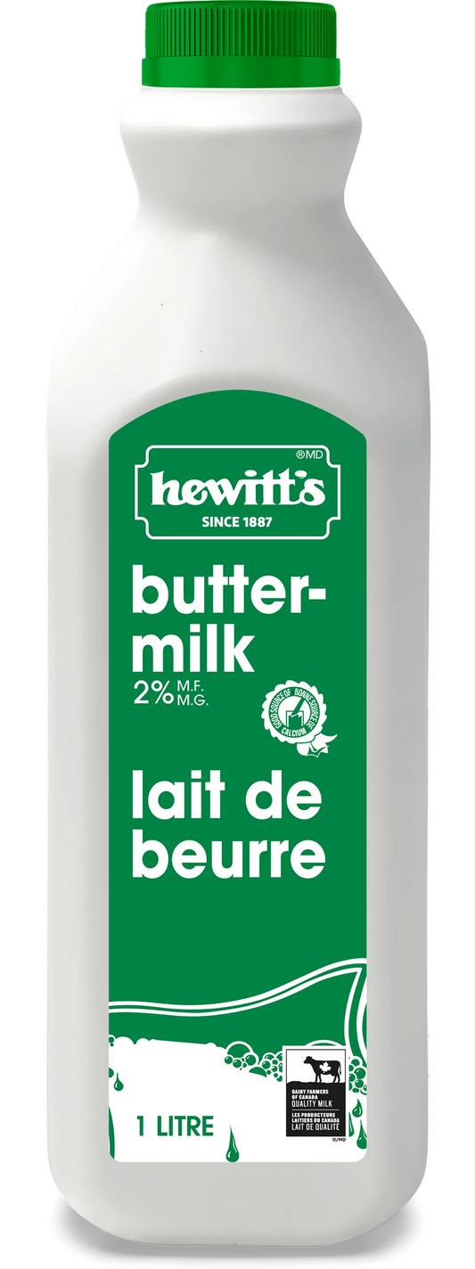 Hewitt's Dairy 2% Buttermilk, 1L