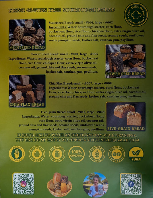 Vira's Gluten Free Sourdough - 019, Millet Rice Bread, LARGE