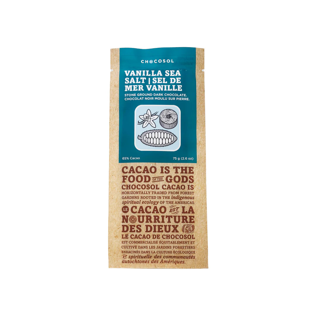 Chocosol Vanilla Sea Salt Chocolate Bar