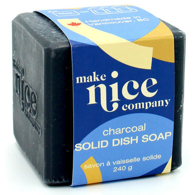 Make Nice Co., Solid Dish Soap Block - Charcoal