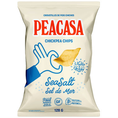 PEACASA Chickpea Chips, Sea Salt - 128g