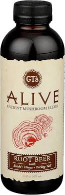 GT's Alive ROOT BEER Mushroom Tea Soda