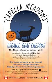 Goat Cheddar, Organic - Capella Meadows
