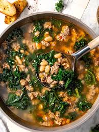 SOUP, White Bean, Kale, Sausage, and Ham LG