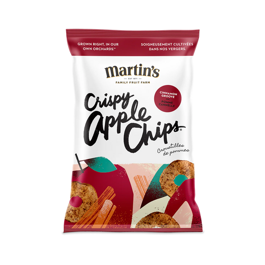MARTINS APPLE CHIPS, CINNAMON GROOVE 22G