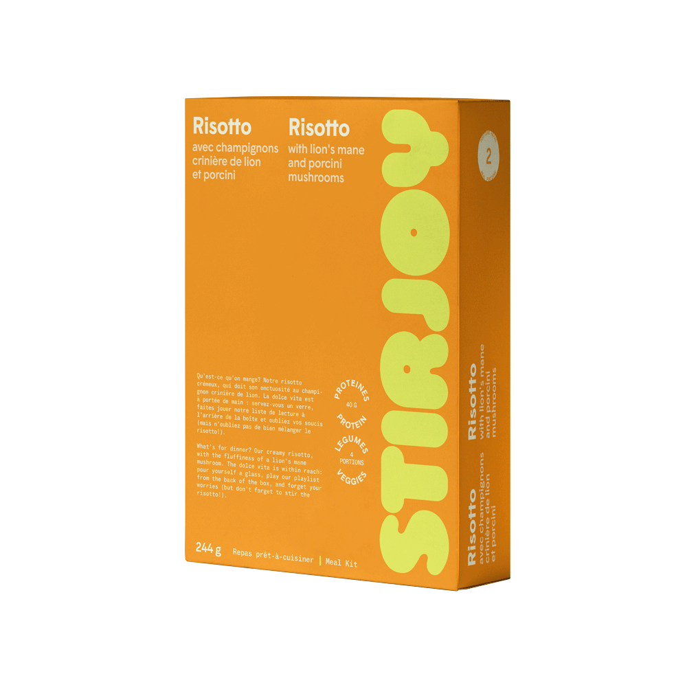 STIRJOY, Risotto with Lion's Mane & Porcini Mushrooms