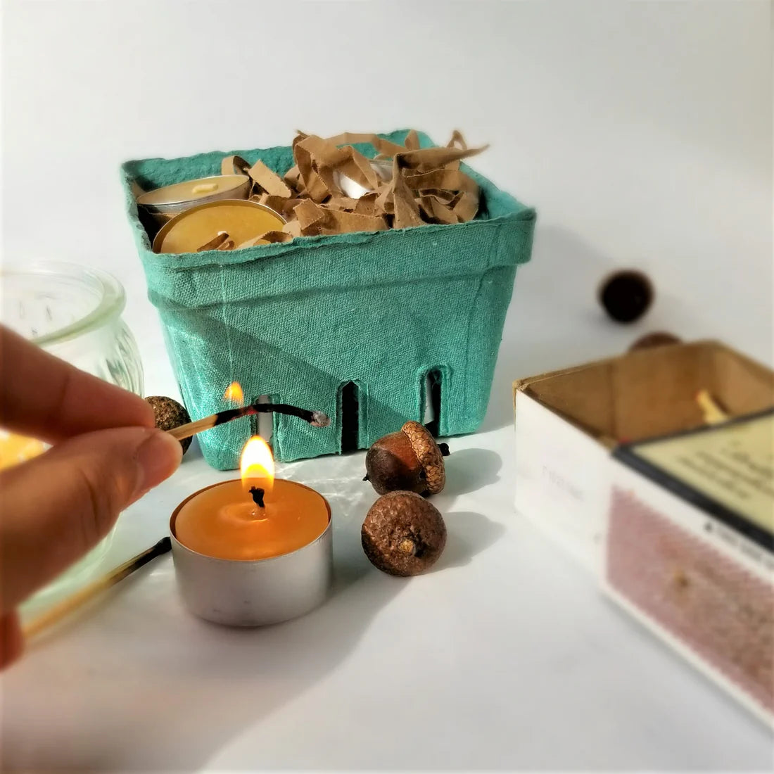 Huckleberry Hives Beeswax, Tealight Candle